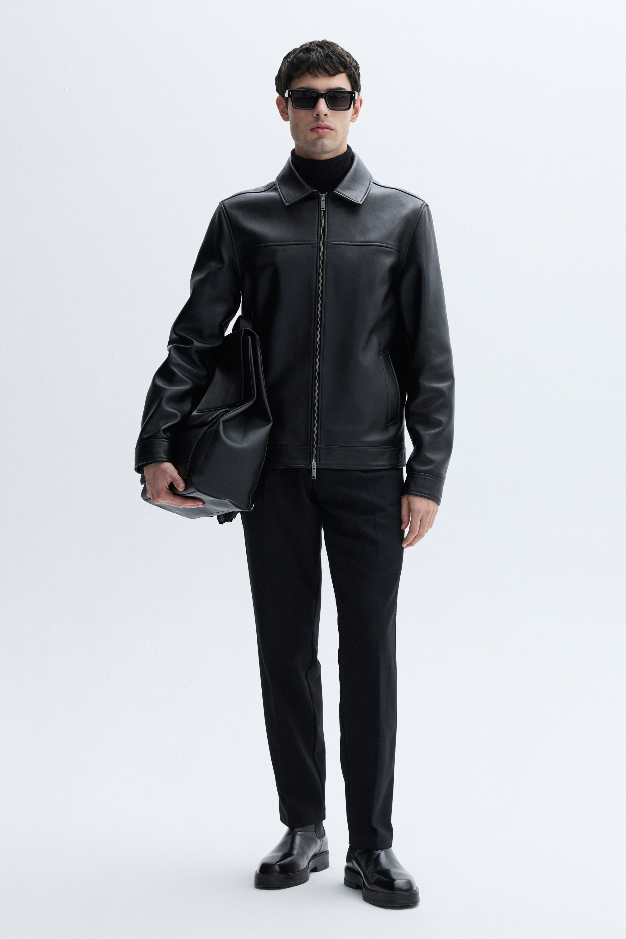 FERMUARLI HAKİKİ DERİ CEKET