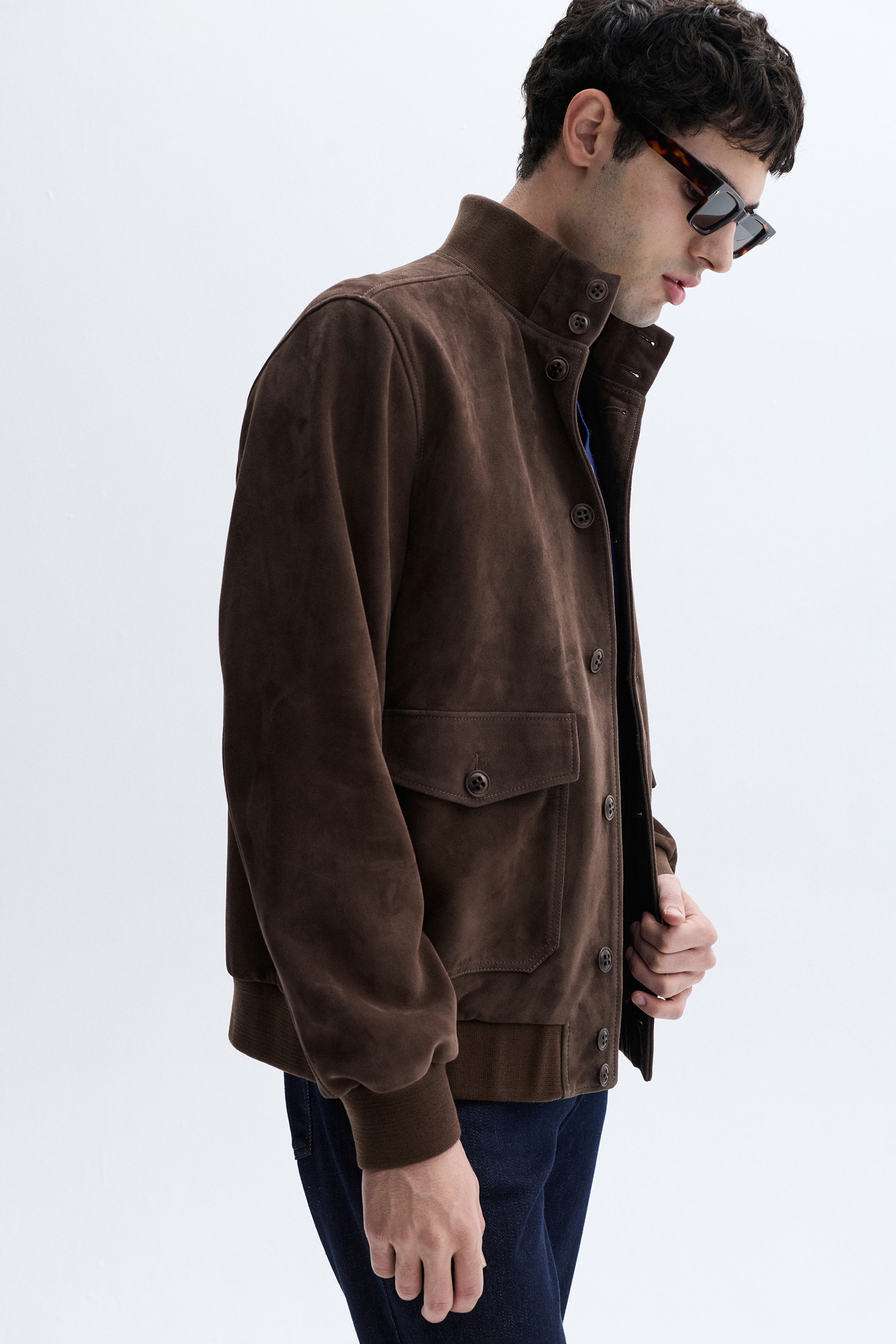 HAKİKİ DERİ SÜET DOKULU CEKET