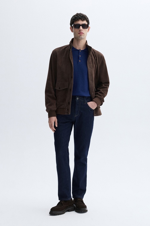  HAKİKİ DERİ SÜET DOKULU CEKET