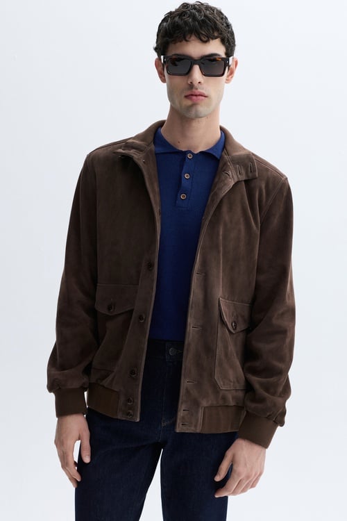 HAKİKİ DERİ SÜET DOKULU CEKET