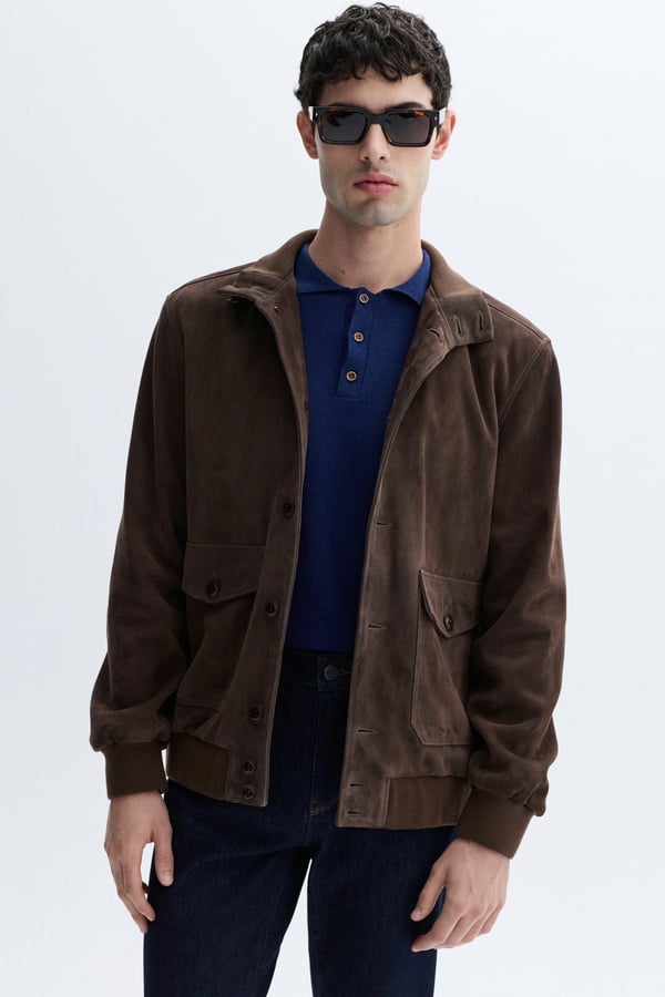 HAKİKİ DERİ SÜET DOKULU CEKET