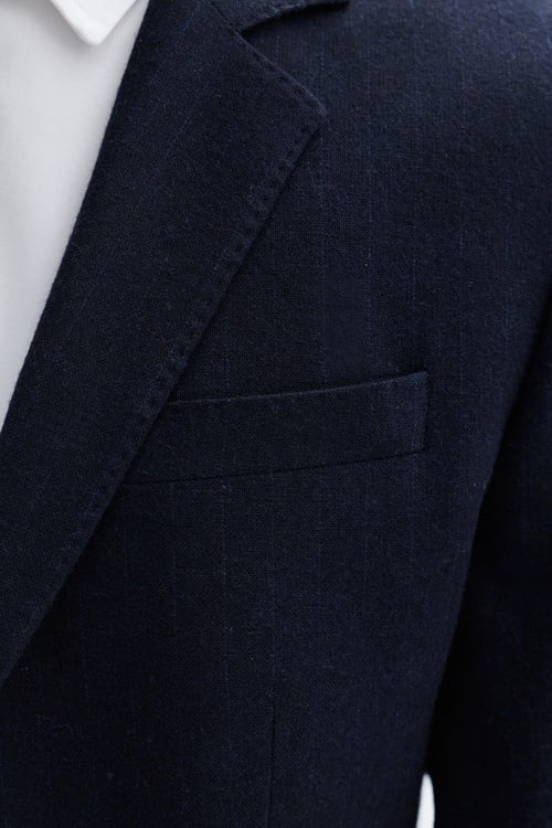  YÜN KARIŞIMLI ÇİZGİLİ BLAZER CEKET