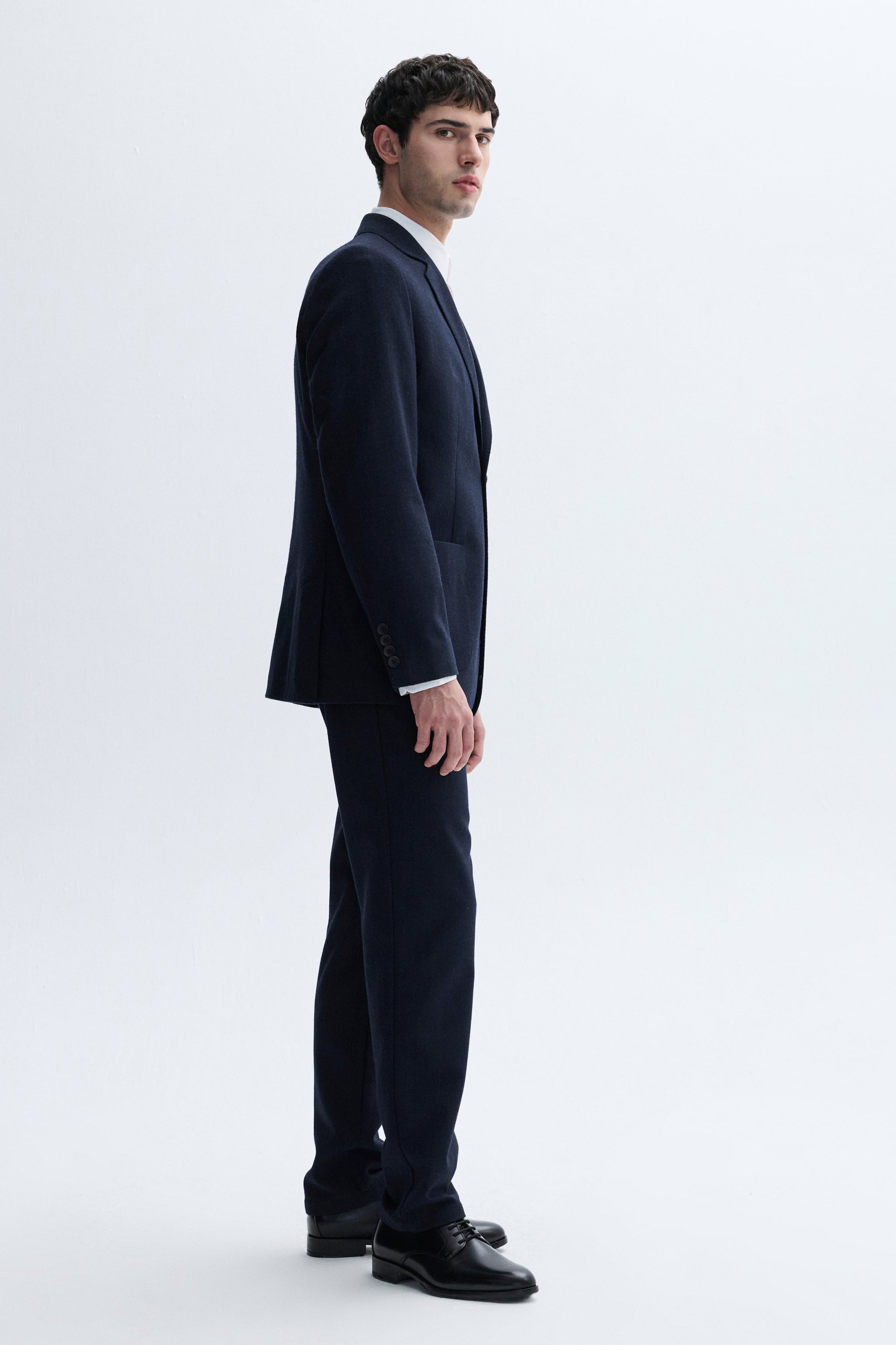 YÜN KARIŞIMLI ÇİZGİLİ BLAZER CEKET