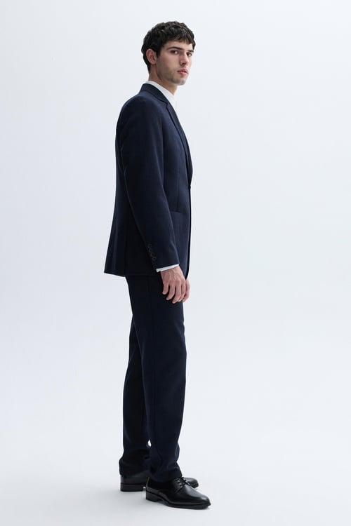 YÜN KARIŞIMLI ÇİZGİLİ BLAZER CEKET