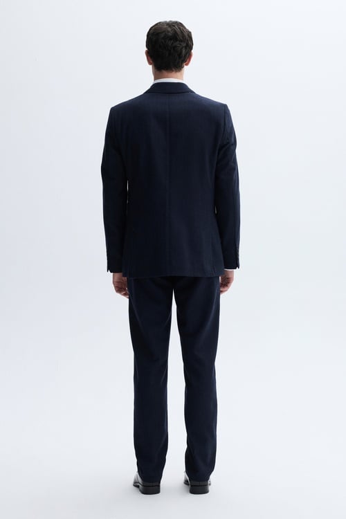 YÜN KARIŞIMLI ÇİZGİLİ BLAZER CEKET