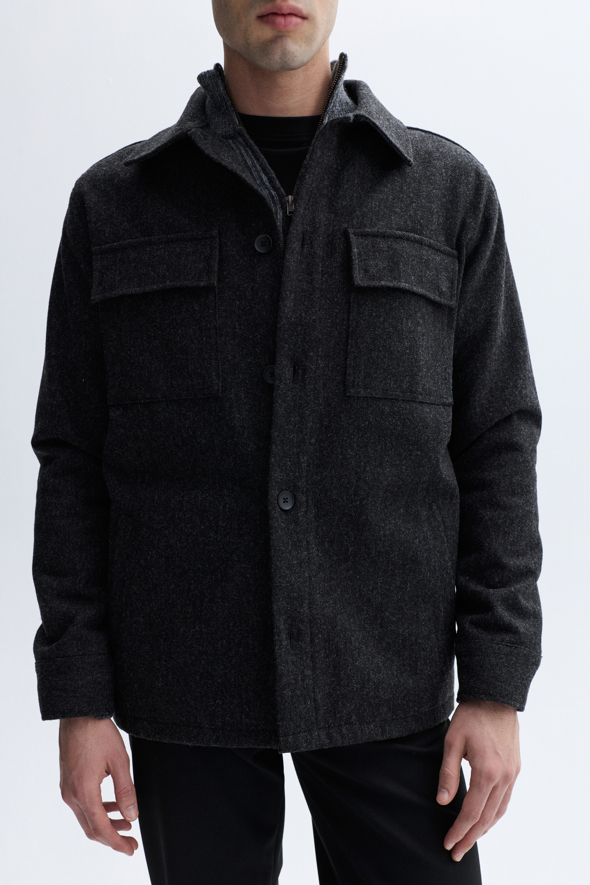 YÜN KARIŞIMLI CASUAL CEKET