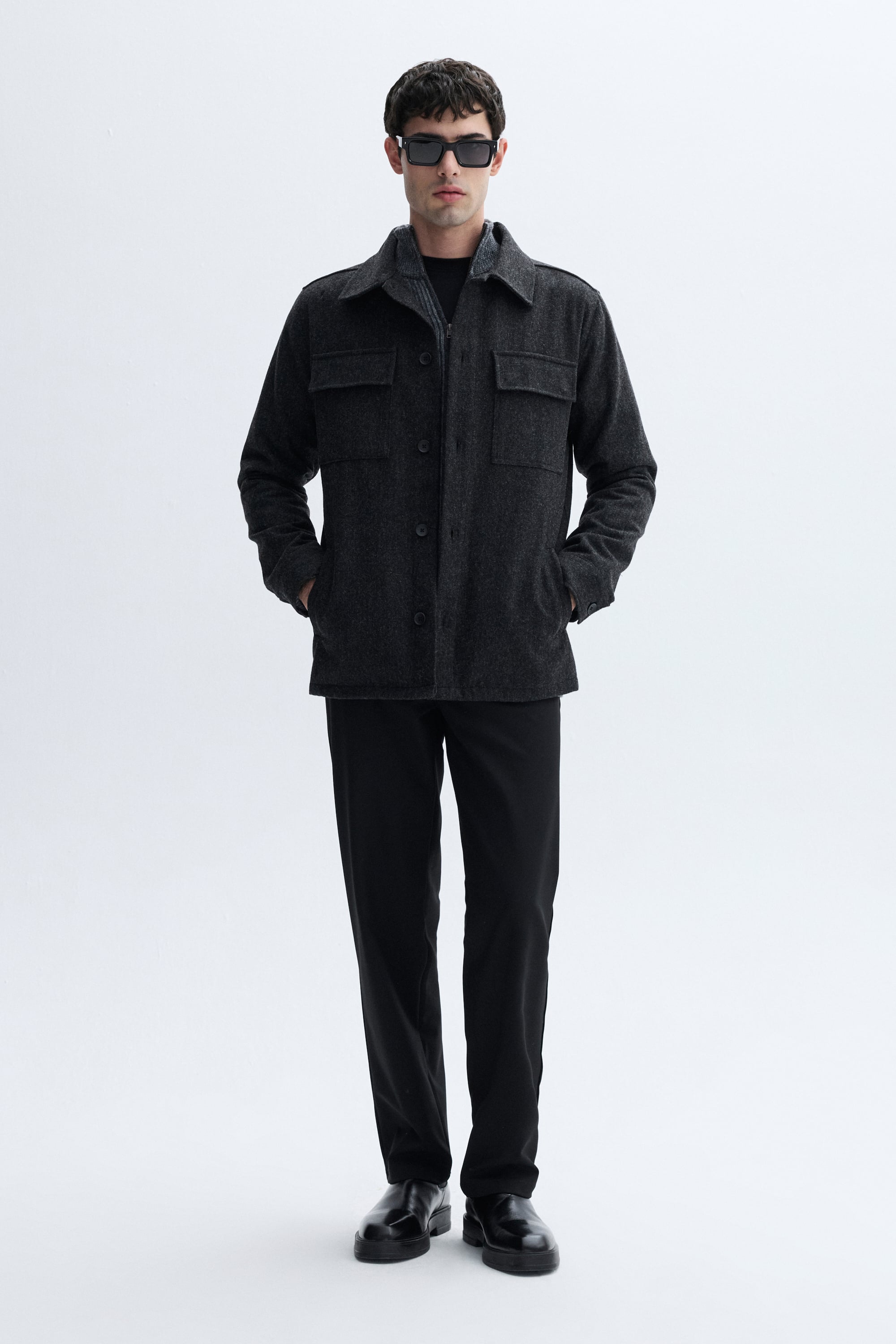 YÜN KARIŞIMLI CASUAL CEKET