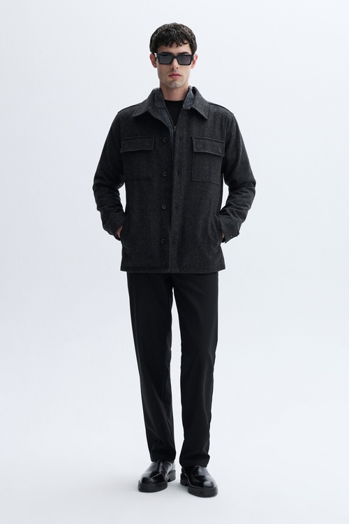 YÜN KARIŞIMLI CASUAL CEKET