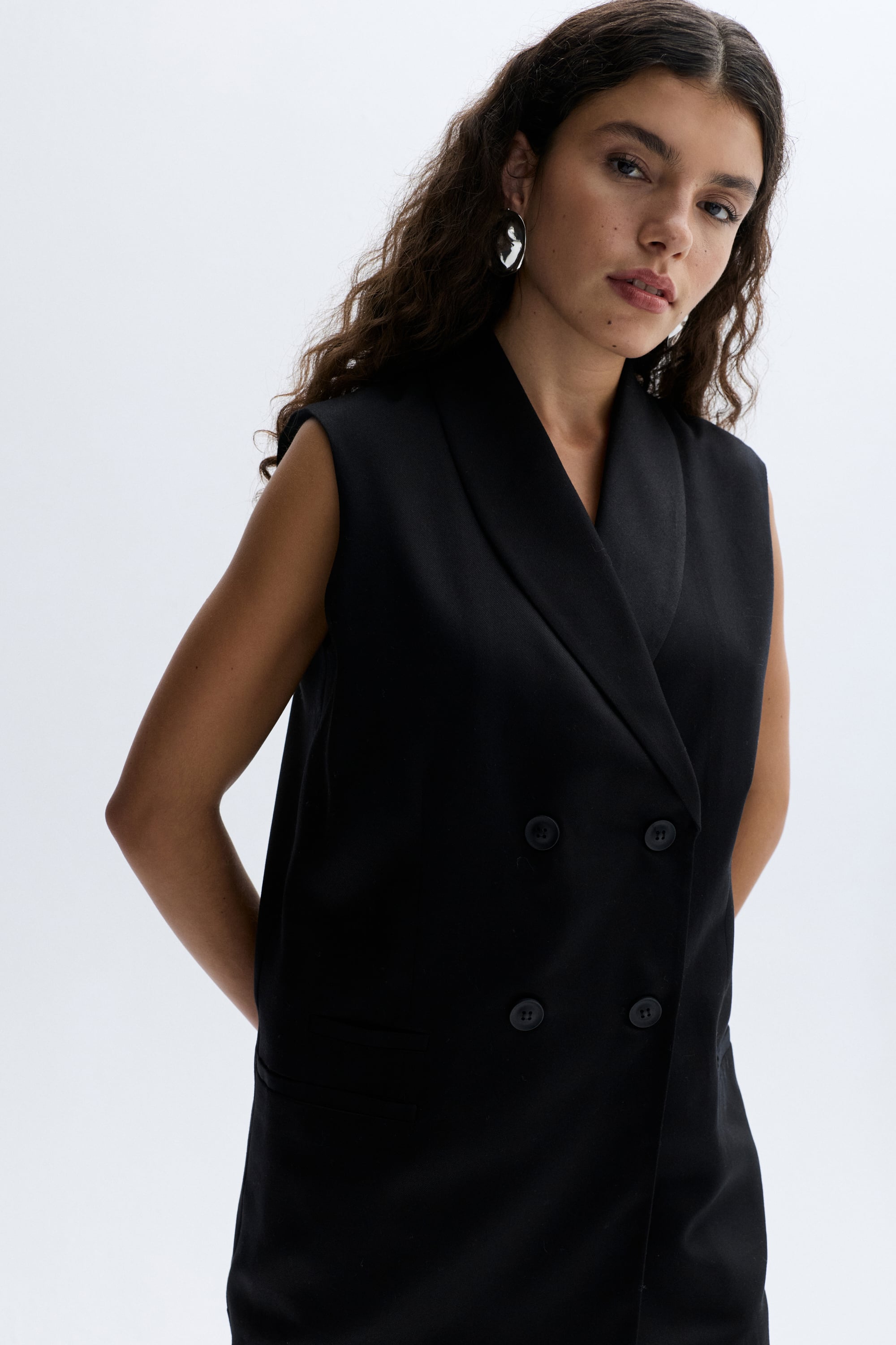 OVERSIZE UZUN KRUVAZE YELEK