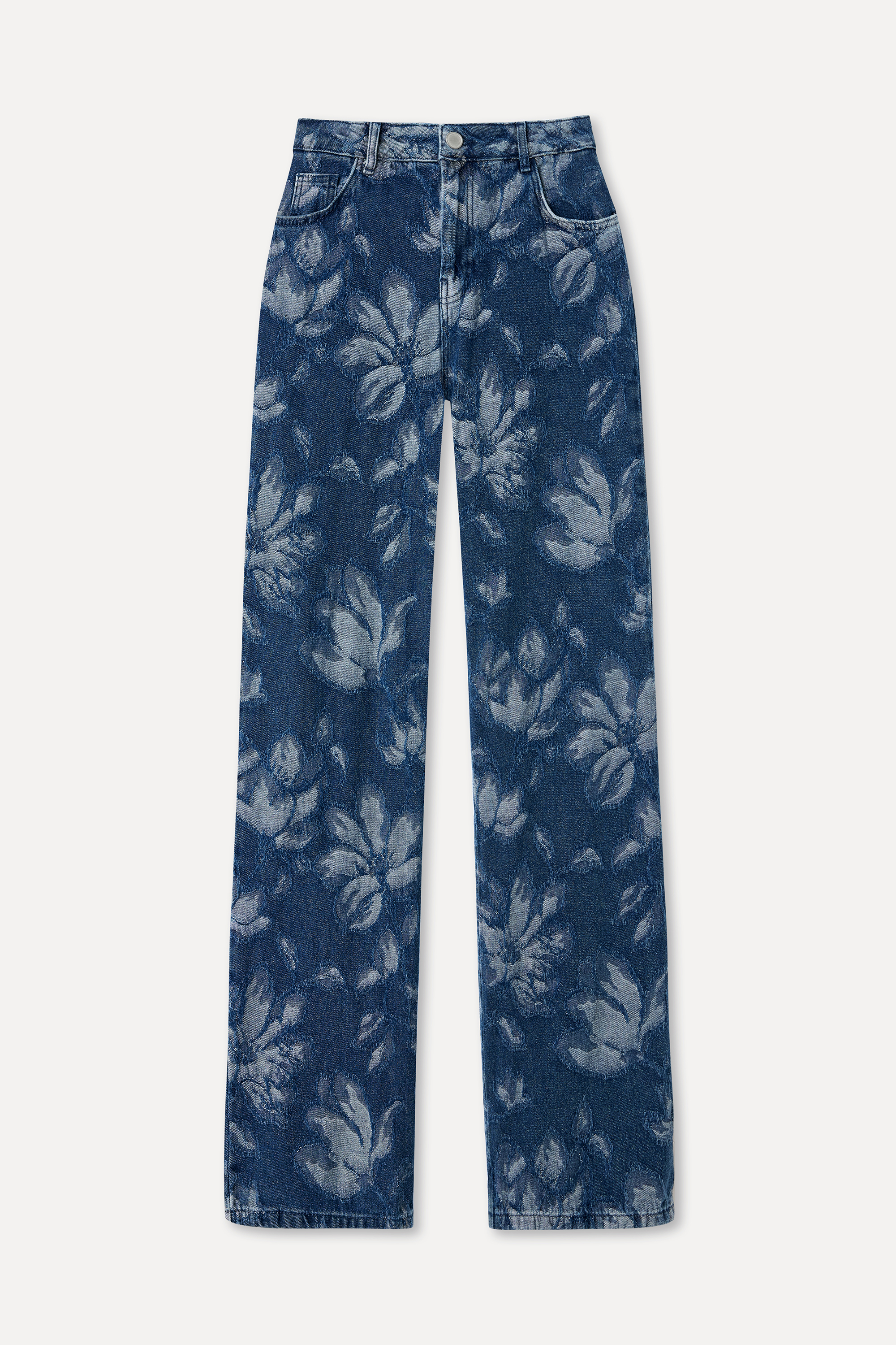 STRAIGHT FIT NAKIŞLI JEAN PANTOLON