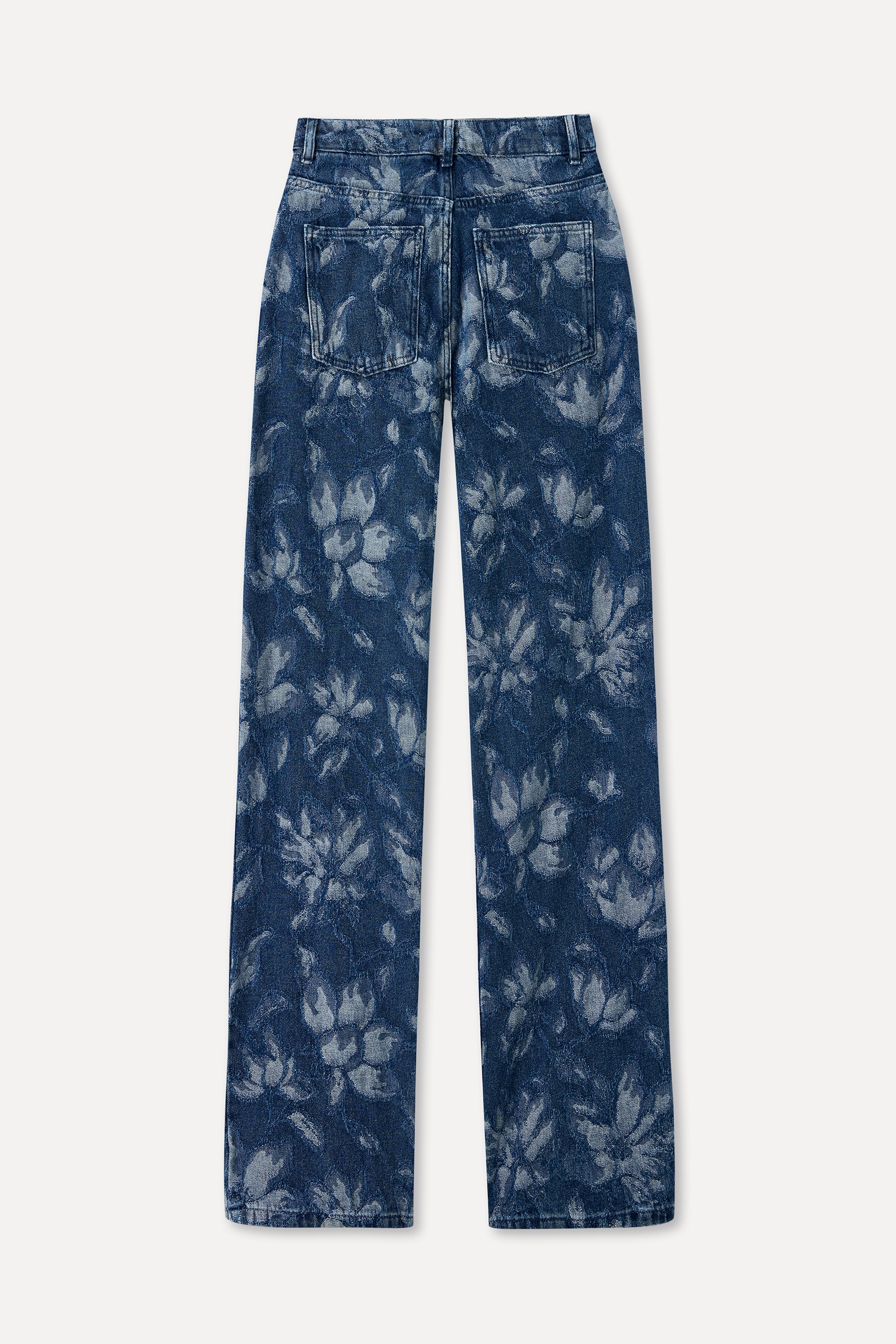 STRAIGHT FIT NAKIŞLI JEAN PANTOLON