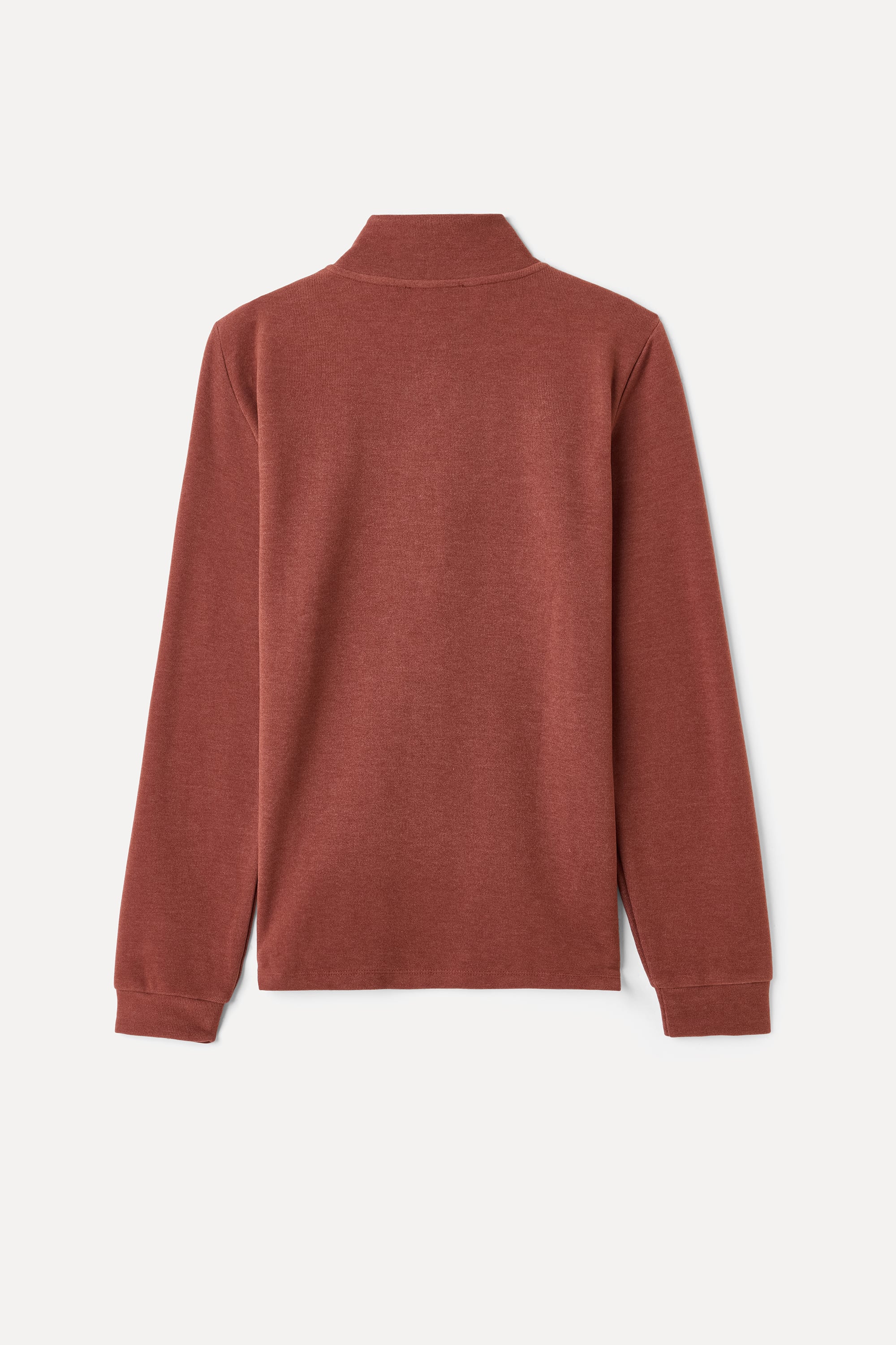 FERMUARLI DİK YAKA SWEATSHIRT