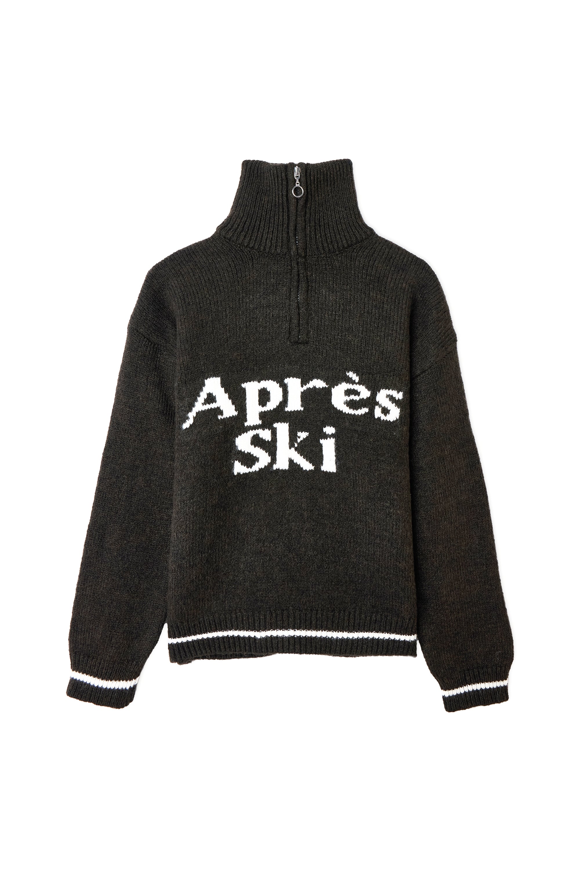 LOOSE FIT FERMUARLI DİK YAKA KAZAK