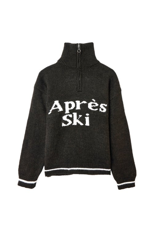 LOOSE FIT FERMUARLI DİK YAKA KAZAK