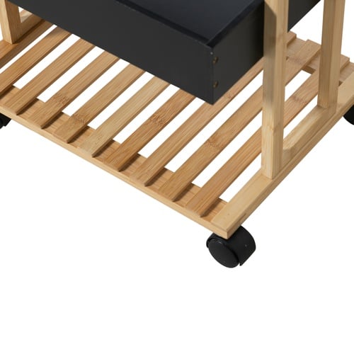  BOHO SİYAH TEZGAHLI 4 KATLI ETAJER