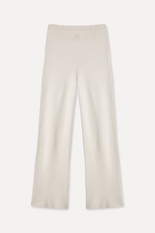 WIDE LEG BELİ BAĞLAMALI FİTİLLİ PANTOLON