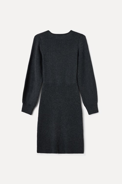 ANVELOP YAKA TRİKO MİNİ ELBİSE