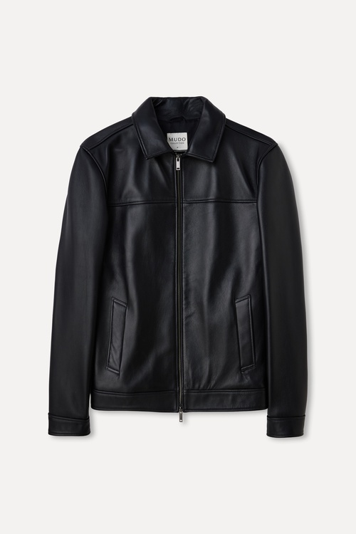  FERMUARLI HAKİKİ DERİ CEKET