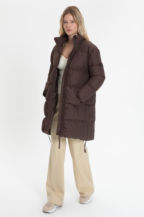  KAPİTONELİ DİK YAKA ŞİŞME MONT