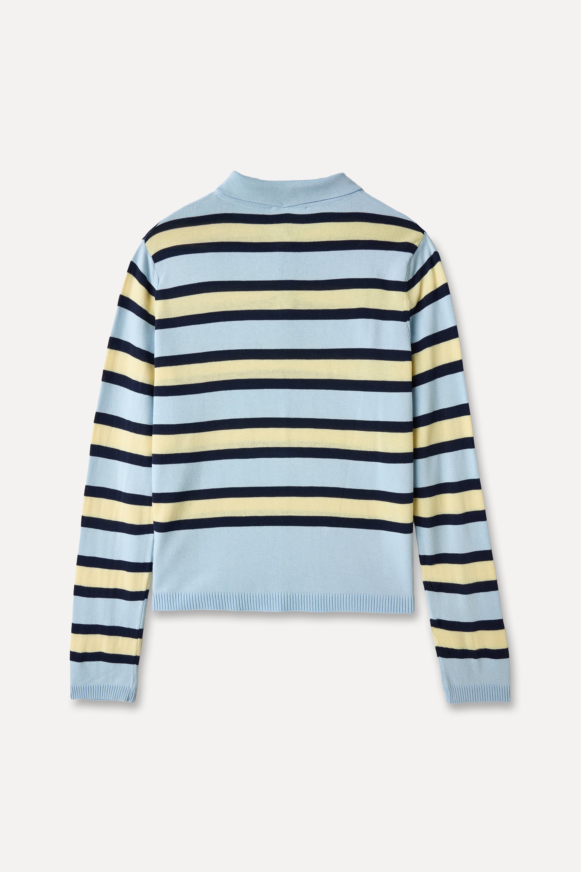 ÇİZGİLİ POLO YAKA TRİKO KAZAK