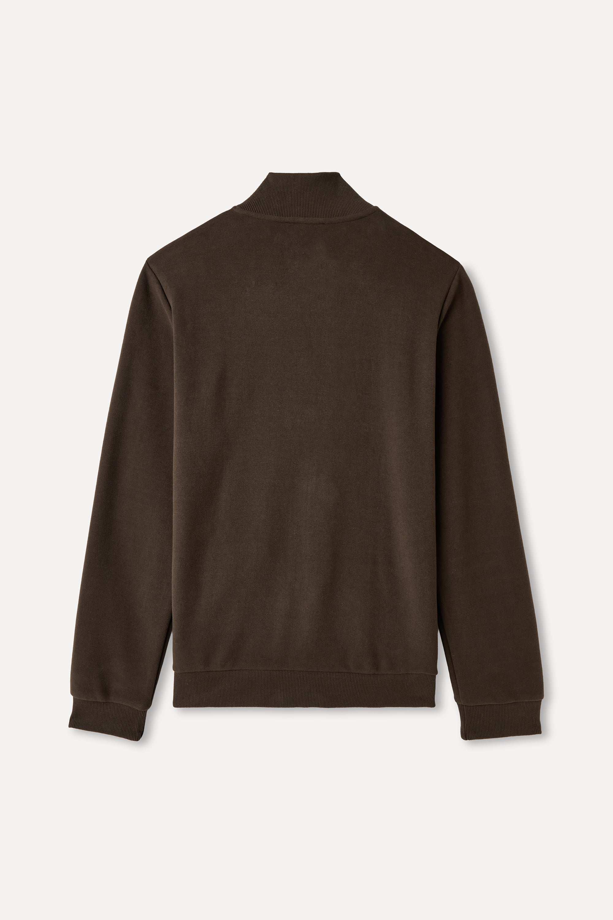 DİK YAKA FERMUARLI SWEATSHIRT