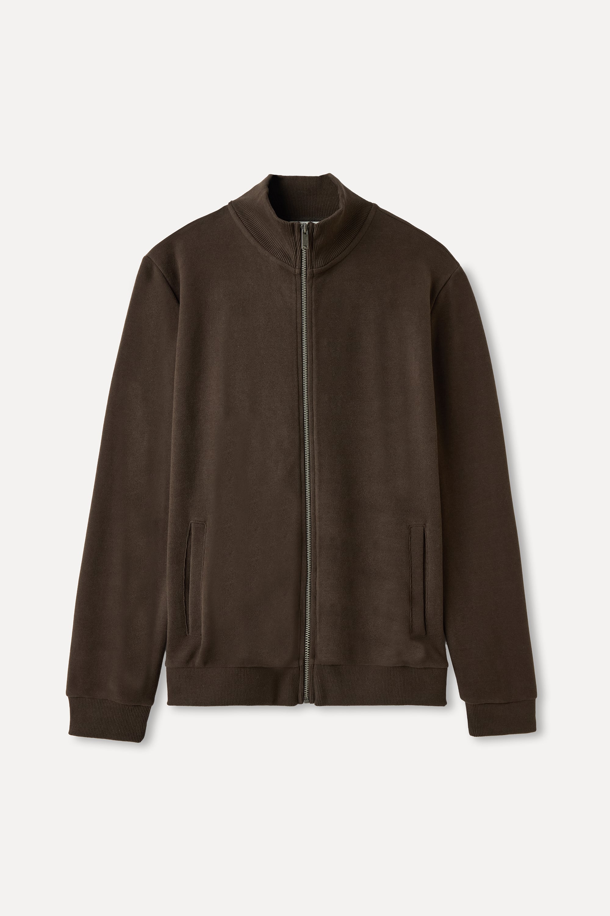 DİK YAKA FERMUARLI SWEATSHIRT