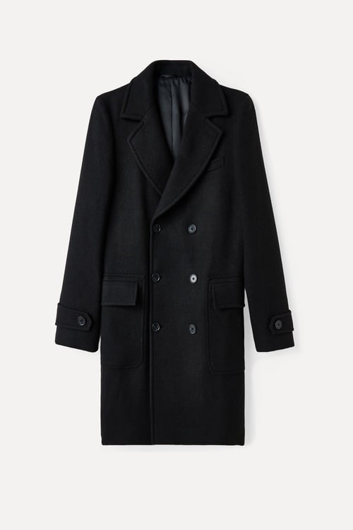 YÜN KARIŞIMLI KRUVAZE UZUN KAŞE KABAN