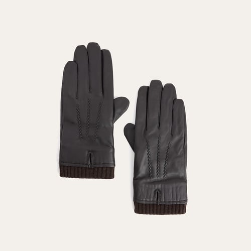 DİKİŞ DETAYLI HAKİKİ DERİ ELDİVEN