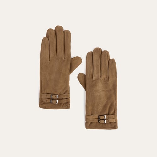 KEMER DETAYLI HAKİKİ DERİ ELDİVEN