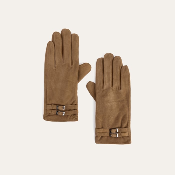 KEMER DETAYLI HAKİKİ DERİ ELDİVEN