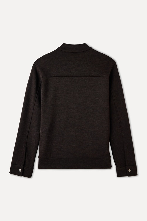 YÜN KARIŞIMLI FERMUARLI CASUAL CEKET