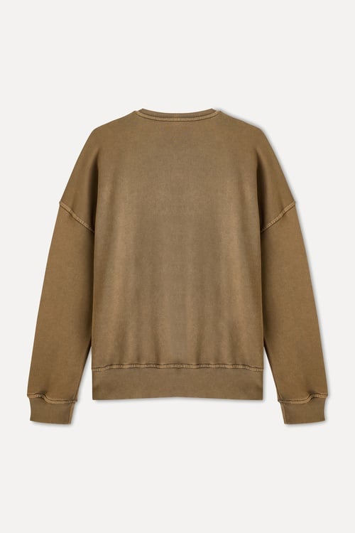 DİKİŞ DETAYLI BİSİKLET YAKA SWEATSHIRT