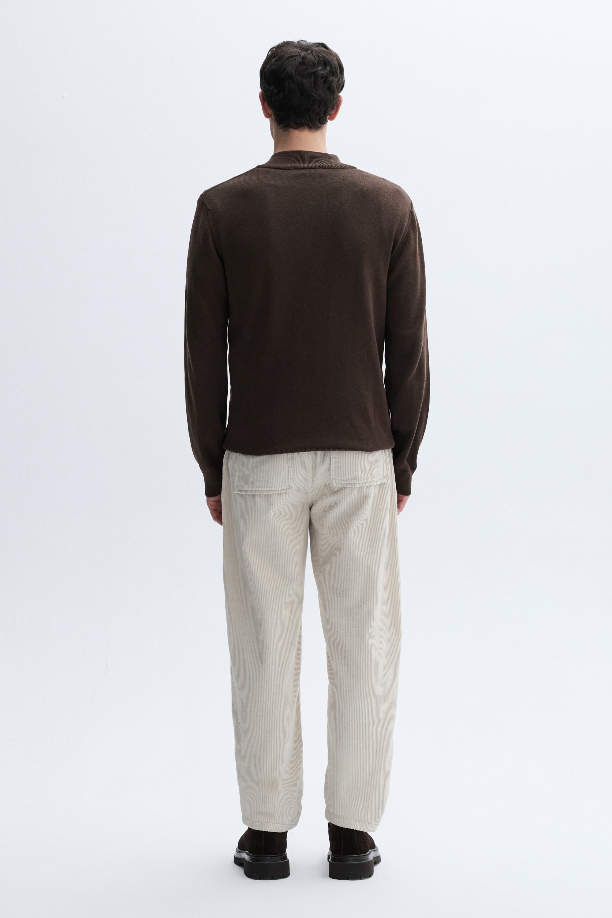 FERMUARLI DİK YAKA TRİKO KAZAK