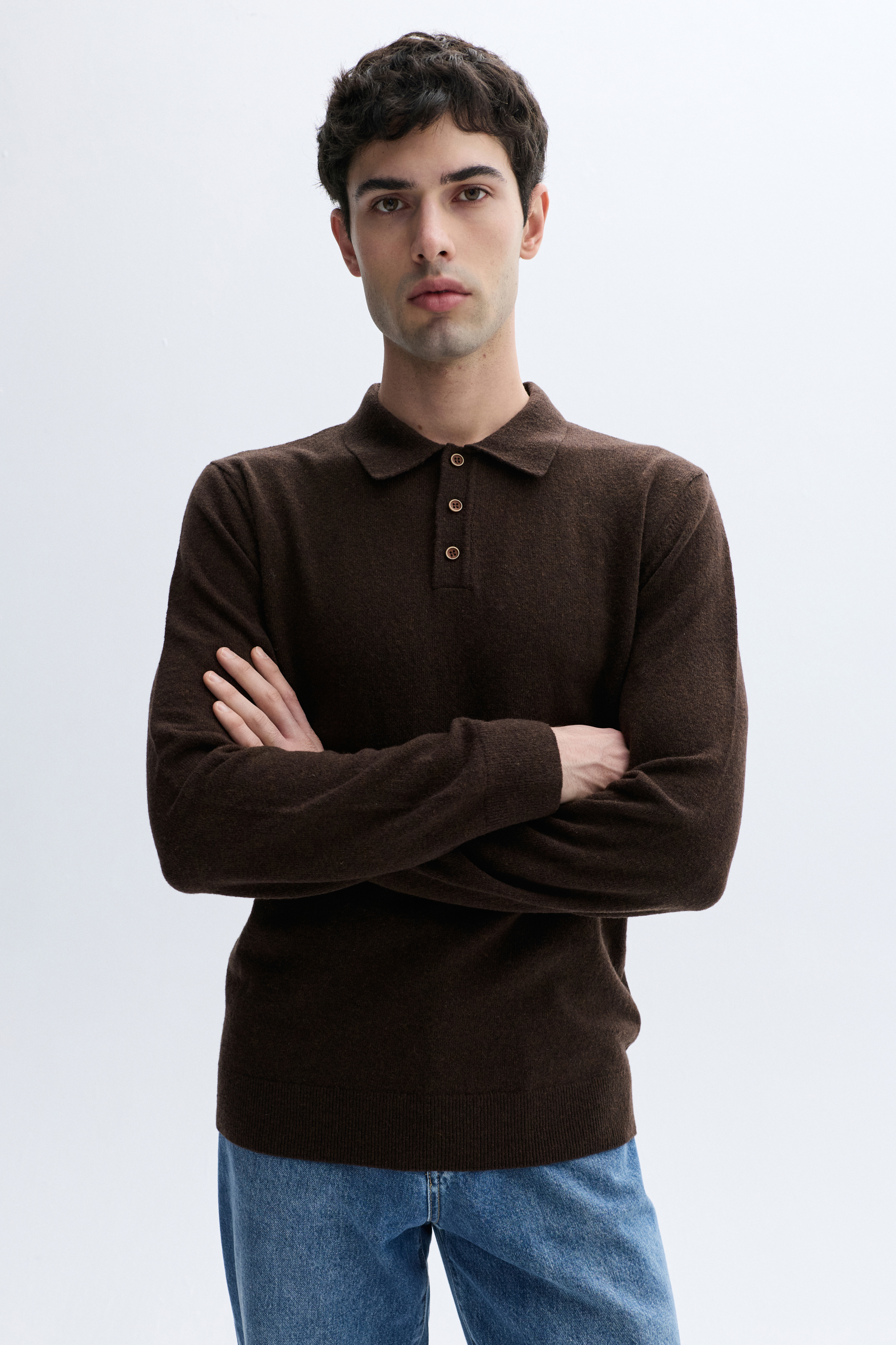 POLO YAKA YÜNLÜ KAZAK