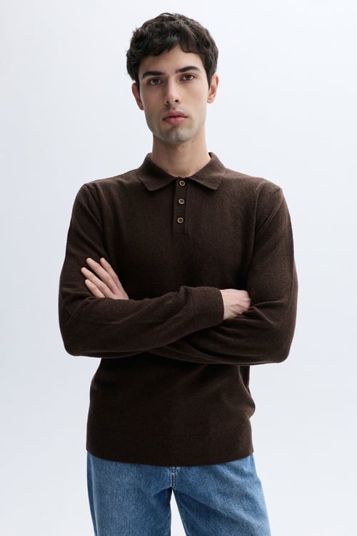 POLO YAKA YÜNLÜ KAZAK