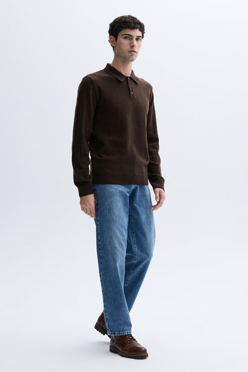 POLO YAKA YÜNLÜ KAZAK