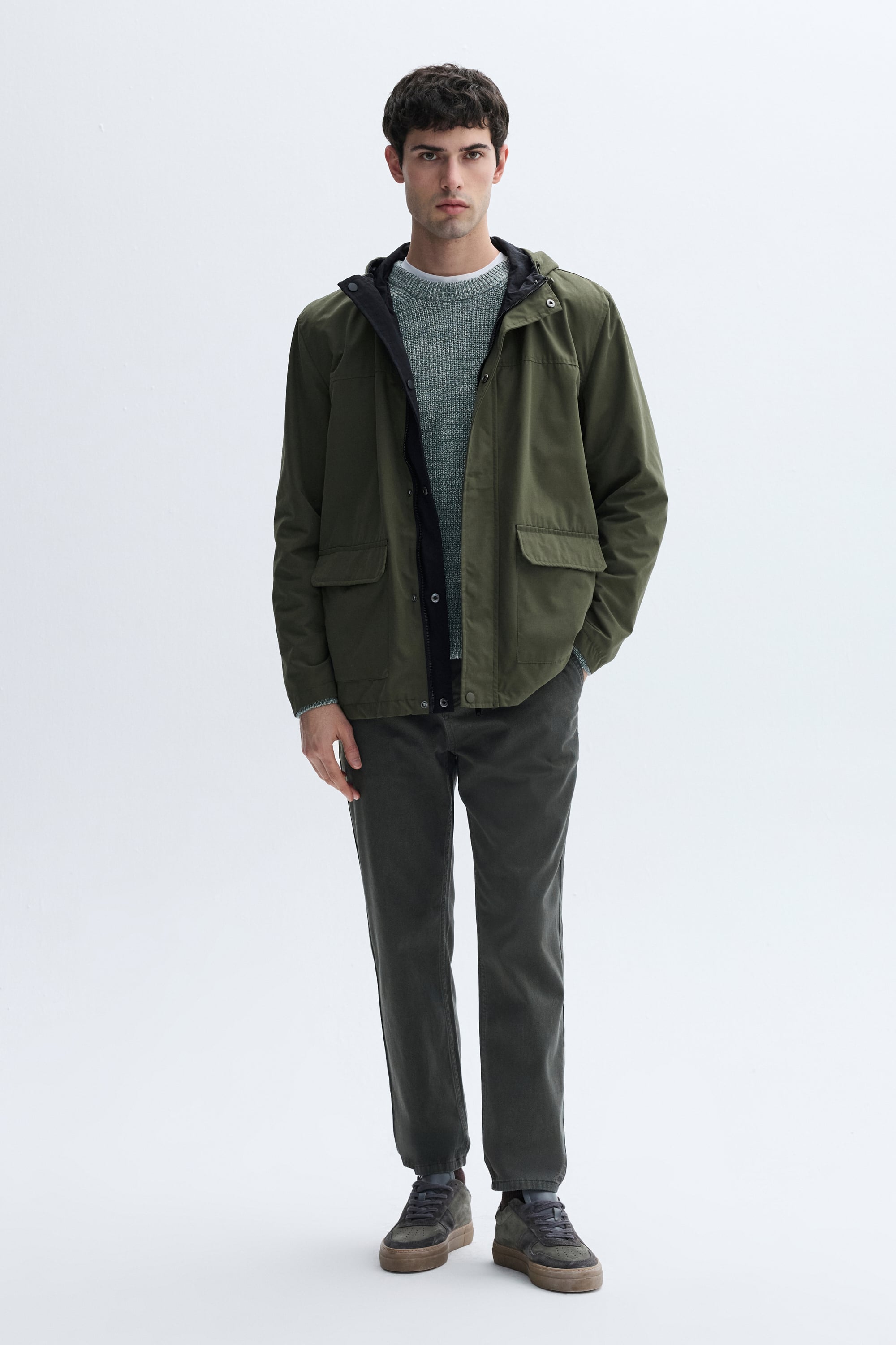 ÇİFT TARAFLI KAPÜŞONLU PARKA