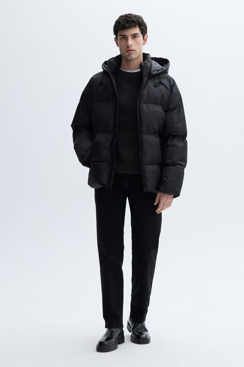 KAPİTONELİ KAPÜŞONLU PUFFER MONT