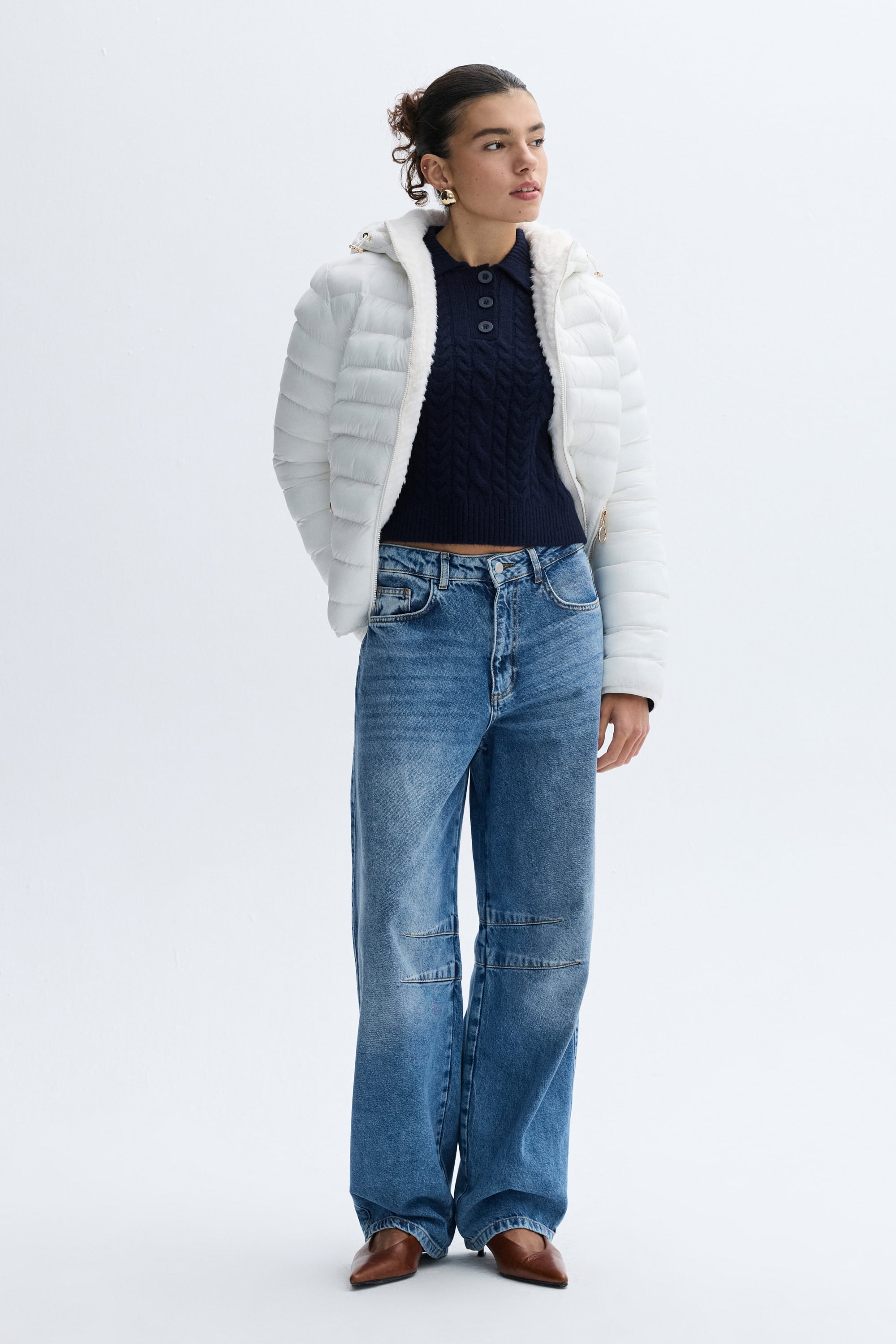 KAPİTONELİ ÇİFT TARAFLI PUFFER MONT