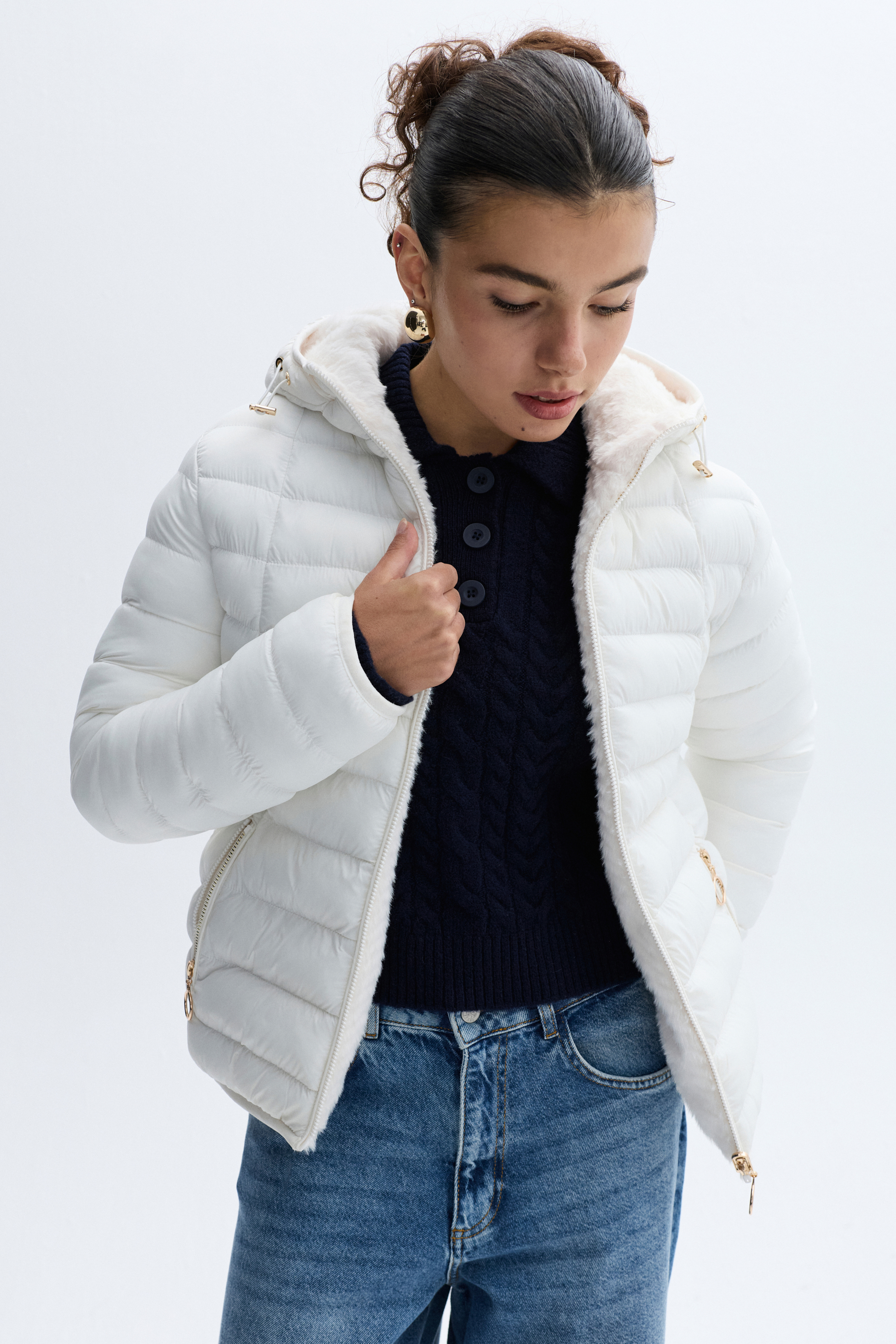 KAPİTONELİ ÇİFT TARAFLI PUFFER MONT