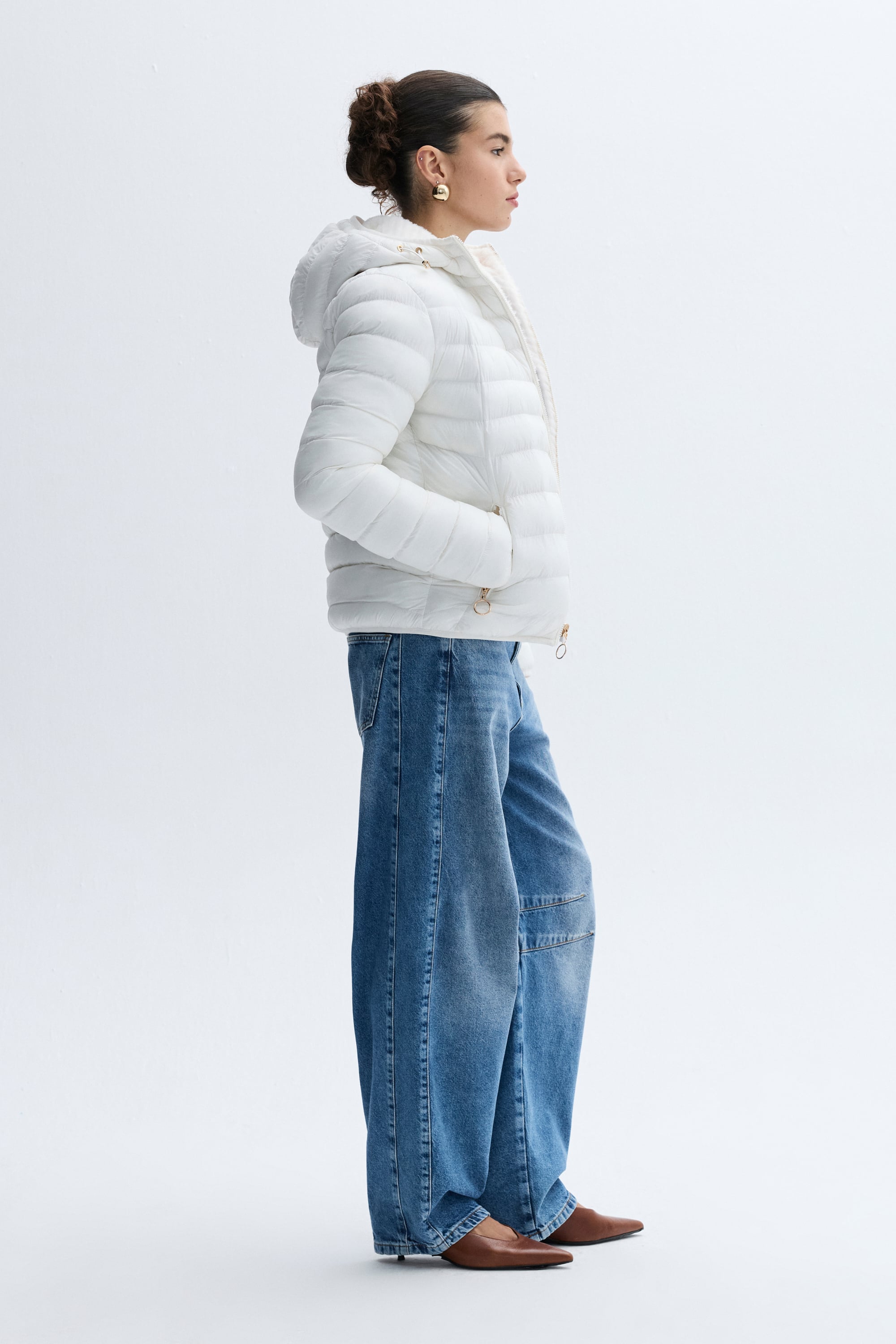 KAPİTONELİ ÇİFT TARAFLI PUFFER MONT