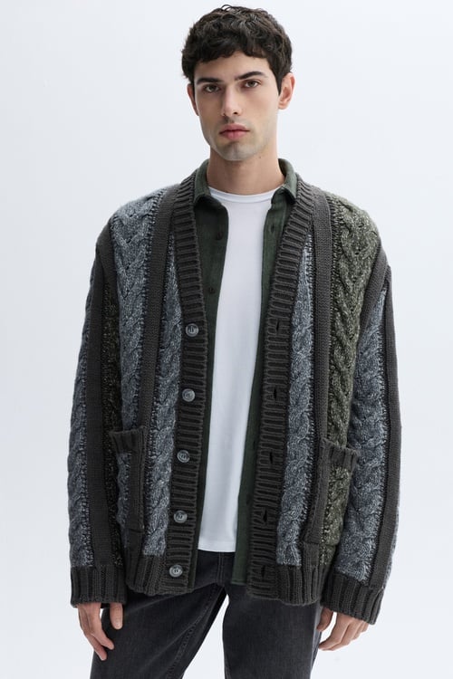 RENK BLOKLU LOOSE FIT V YAKA HIRKA