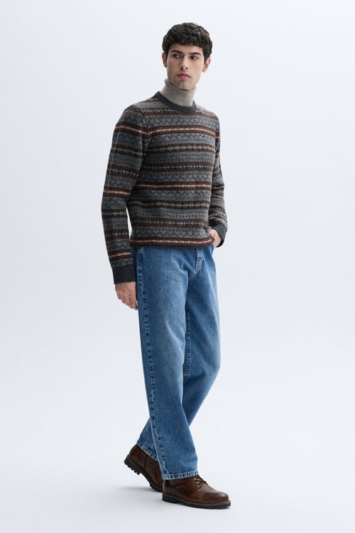 JAKARLI BİSİKLET YAKA KAZAK