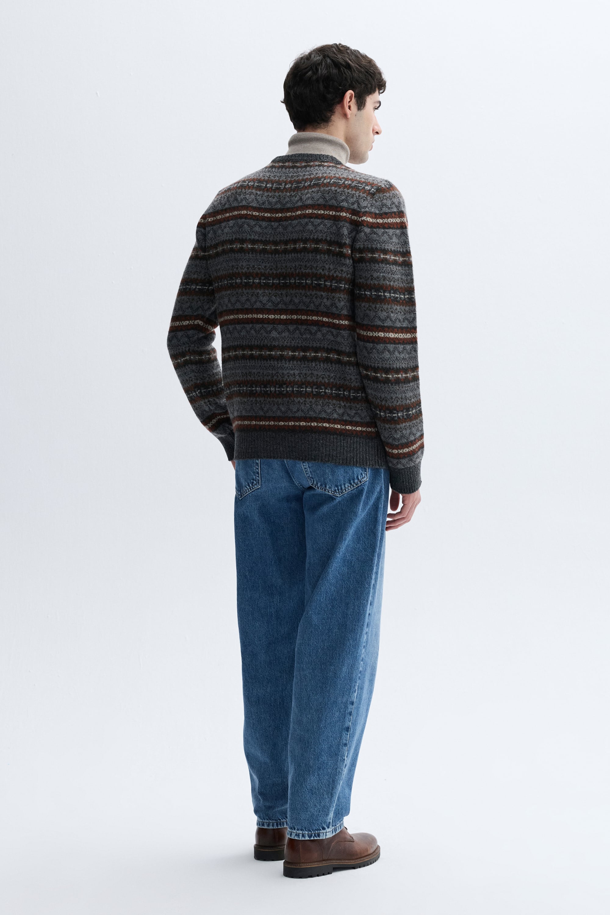 JAKARLI BİSİKLET YAKA KAZAK