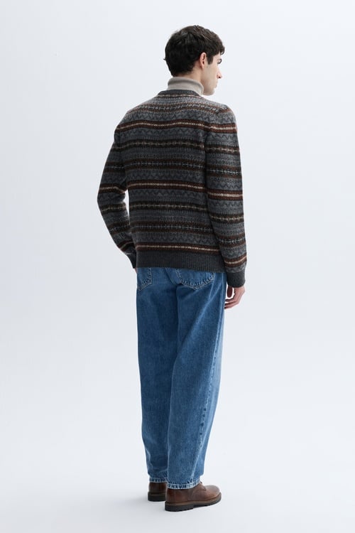 JAKARLI BİSİKLET YAKA KAZAK