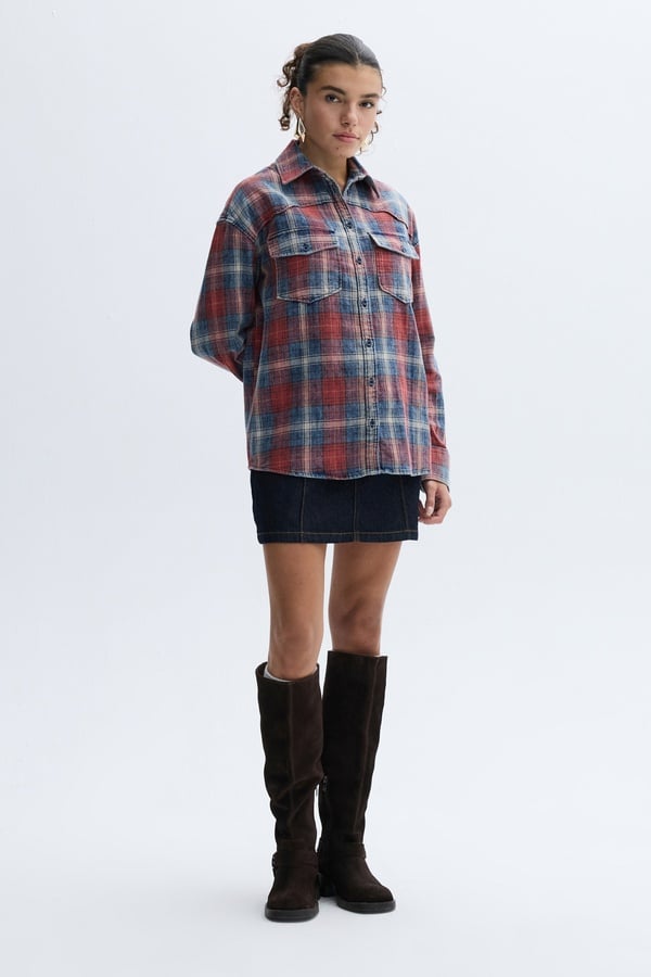 EKOSELİ ÇİFT CEPLİ OVERSIZE GÖMLEK