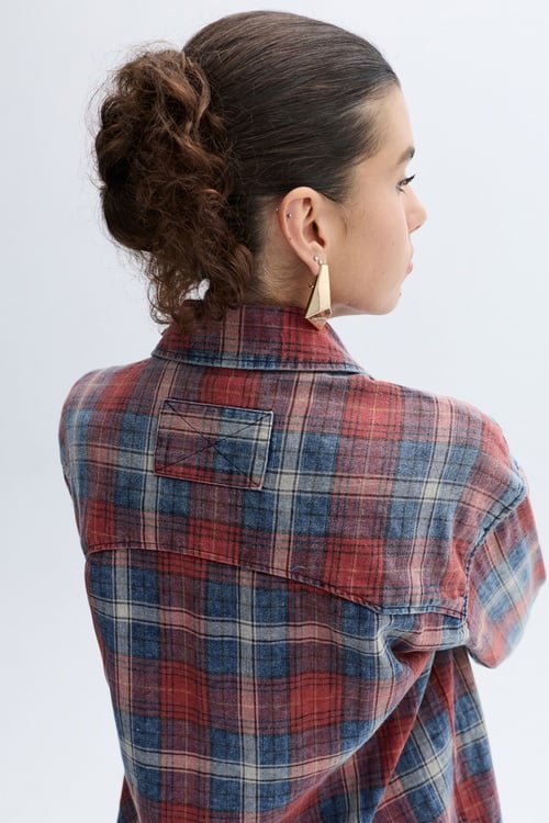 EKOSELİ ÇİFT CEPLİ OVERSIZE GÖMLEK