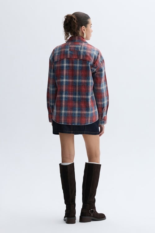 EKOSELİ ÇİFT CEPLİ OVERSIZE GÖMLEK