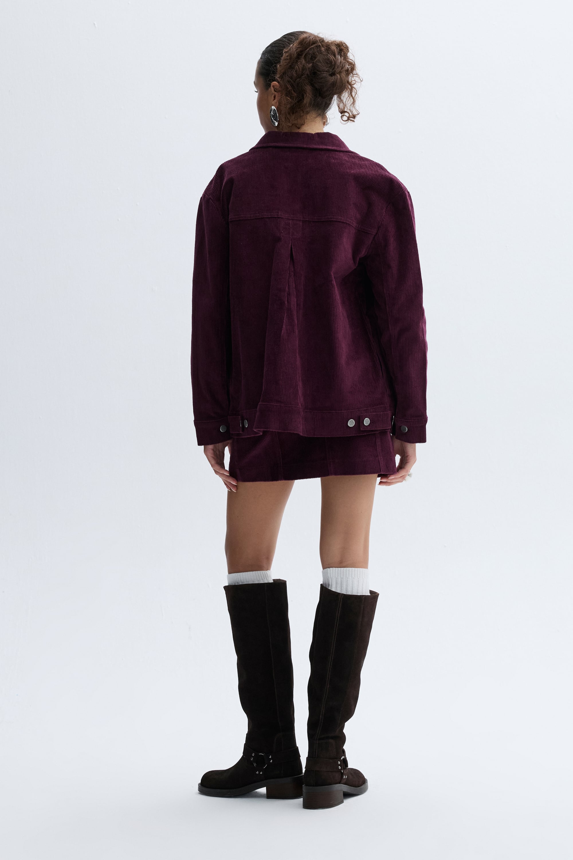 OVERSIZE KADİFE DOKULU TRUCKER CEKET