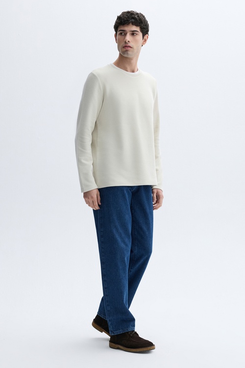 YAKA DETAYLI BİSİKLET YAKA SWEATSHIRT